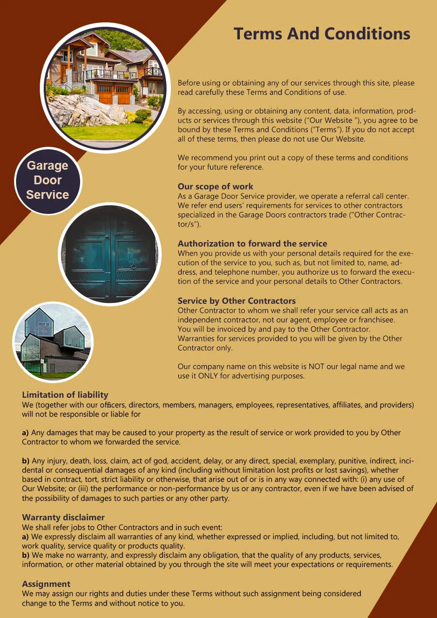 5 Star Garage Door Annapolis, MD 410-787-5193 - terms6